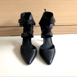 Joe’s Jeans - Pete Ankle Strap Pumps - Black